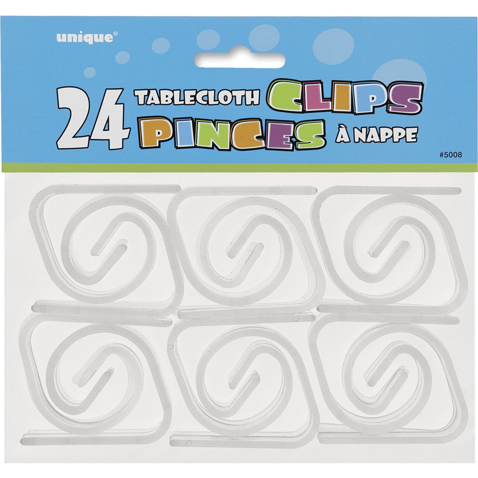 Tablecloth Tablecover Clips - Clear SKU 5008 - Dollars and Sense