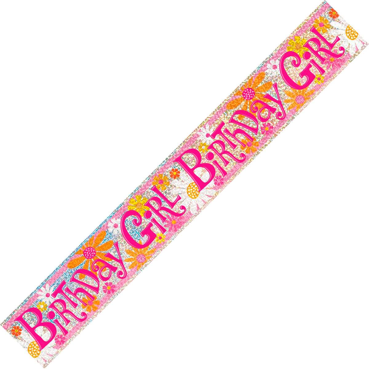 Birthday Girl Prismatic Foil Banner - Dollars and Sense