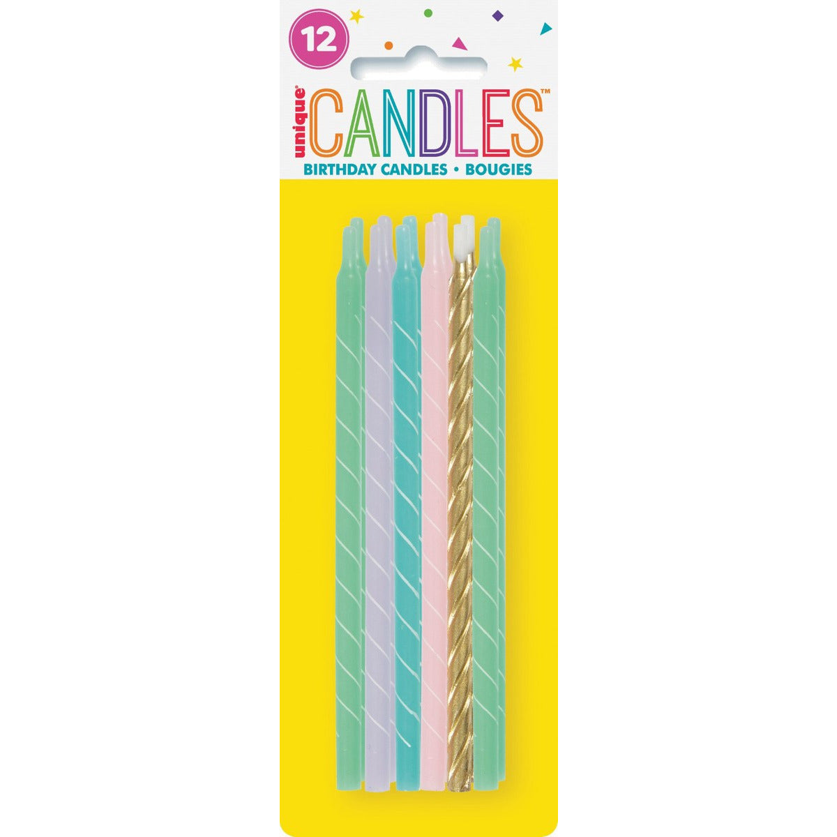 Spiral Candles Assorted Pastel Colours - Dollars and Sense