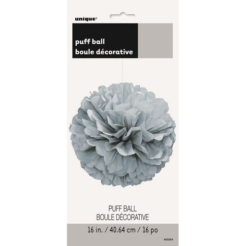 Decorative Puff Ball - Silver - Dollars and Sense