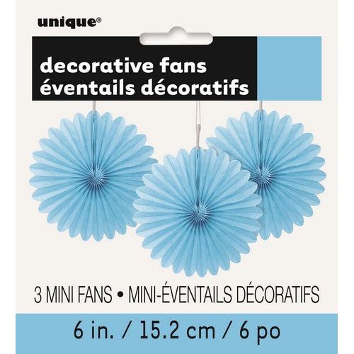 Decorative Mini Fans - Powder Blue - Dollars and Sense