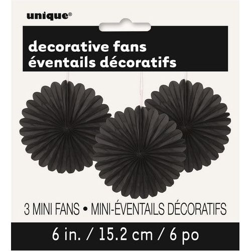 Decorative Mini Fans - Midnight Black - Dollars and Sense