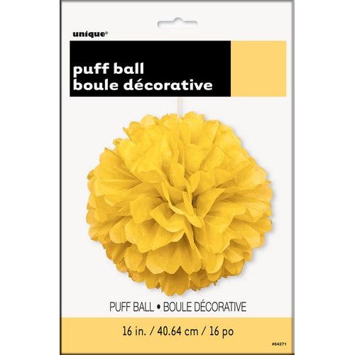 Decorative Puff Ball - Sunflower Yellow - Dollars and Sense