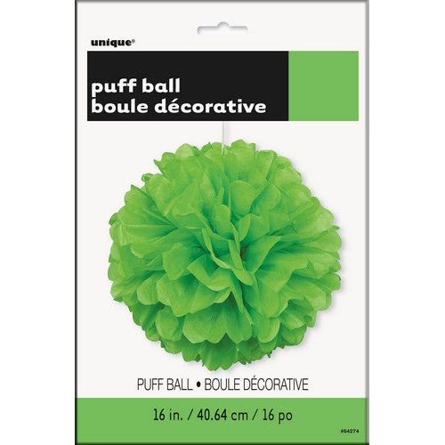 Decorative Puff Ball - Lime Green - Dollars and Sense