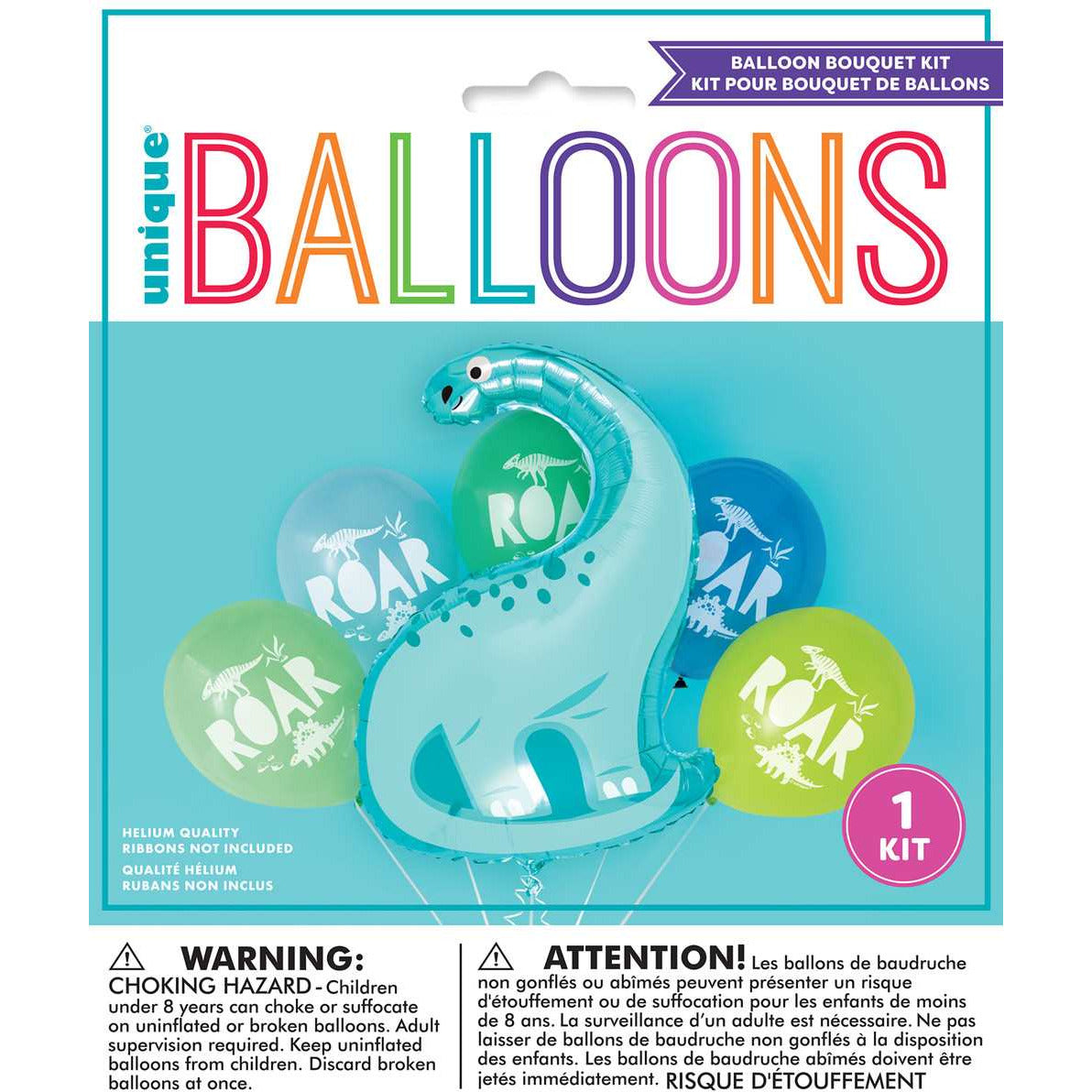 Dinosaur Shape Latex & Foil Balloon Kit - Dollars and Sense