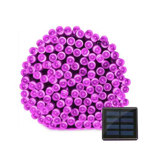 Solar String Lights 100 LED Purple outdoor solar LED lights