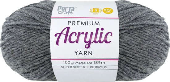 Acrylic Yarn 100% 100g Dove Grey