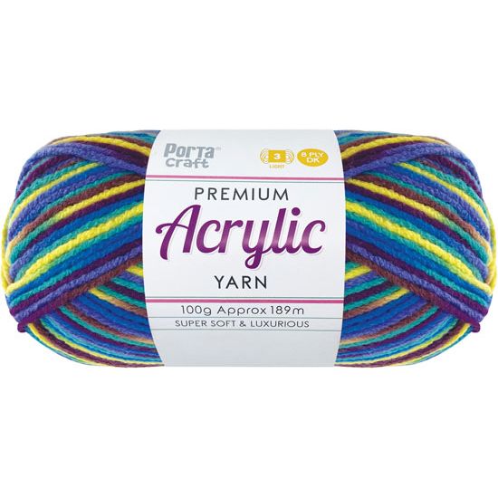 Acrylic Yarn 100g Multi Aqua Marine