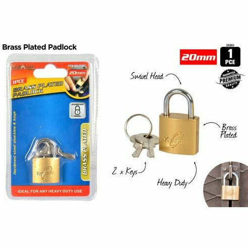 Padlock - Brass Plated - Dollars and Sense
