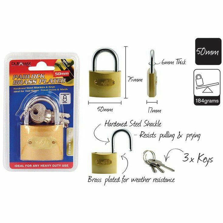 Brass Plated Padlock - Dollars and Sense
