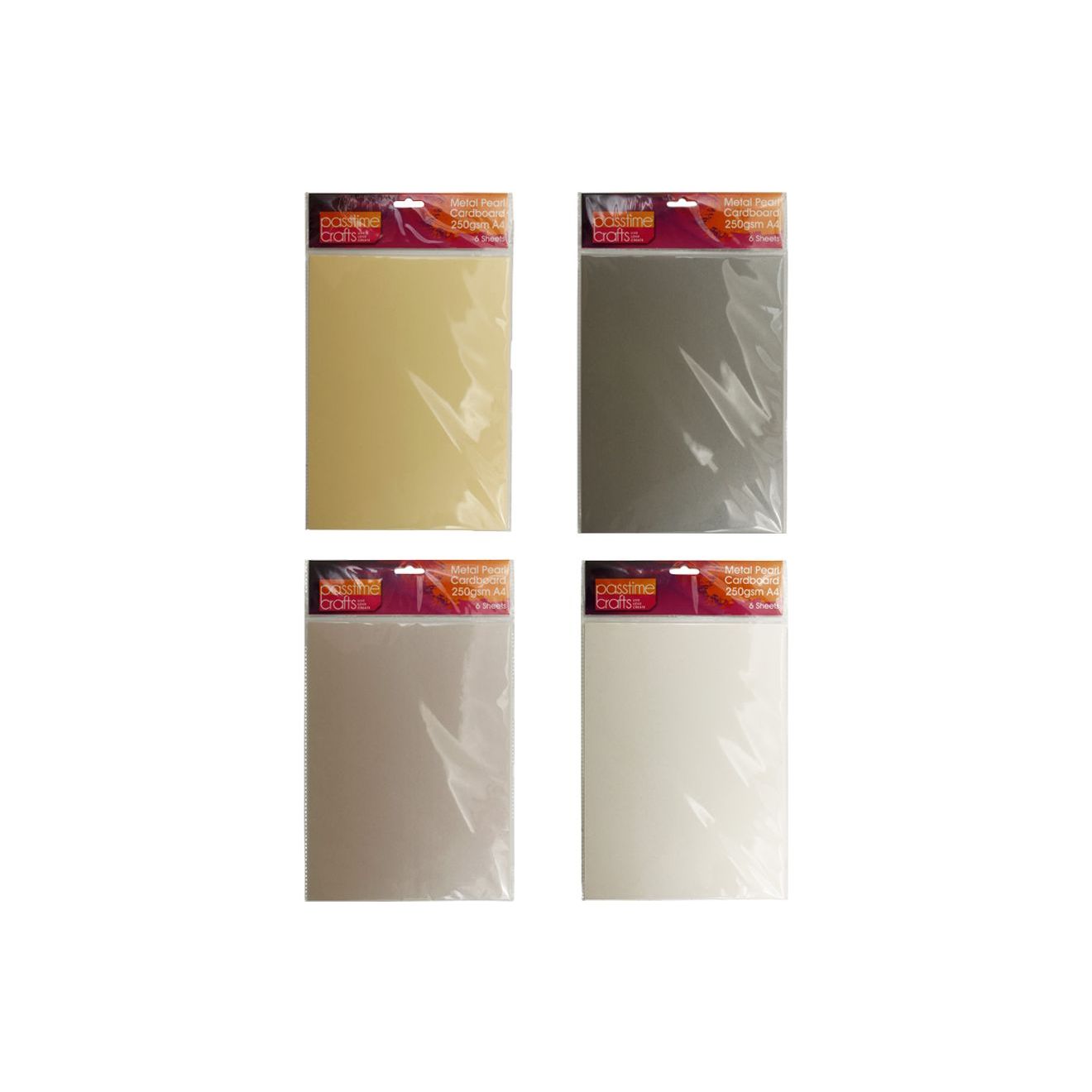 Cardboard - Metal Pearl Pastel Colours - Dollars and Sense