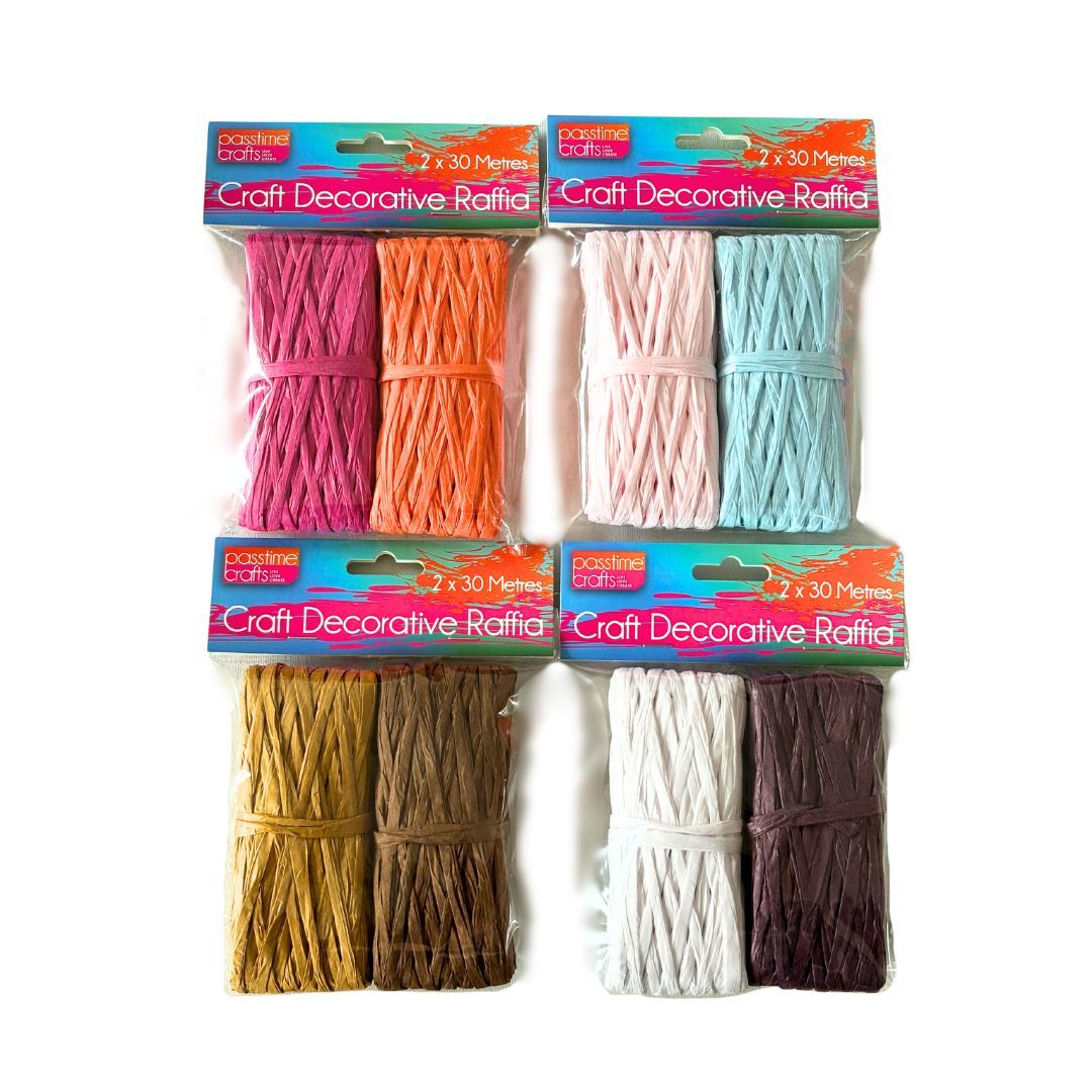 Craft Raffia - Assorted Colours - Dollars and Sense