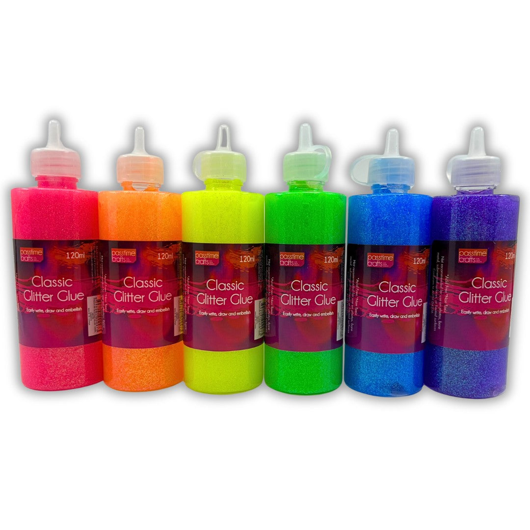 Neon Glitter Glue - Assorted - Dollars and Sense