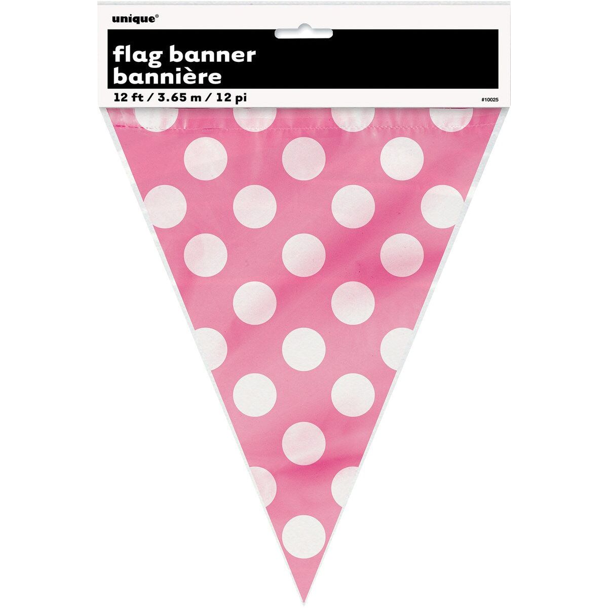 Polka Dot Flag Banner - Hot Pink - Dollars and Sense