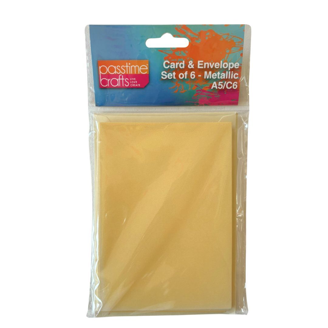 Card & Envelope Set - Metallic Light Gold - Dollars and Sense