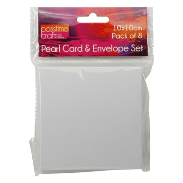 Card & Envelope Set - White Metallic - Dollars and Sense