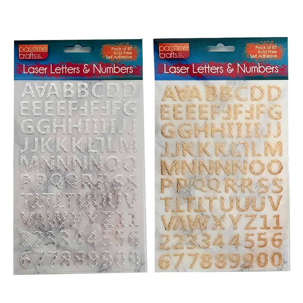 Laser Alphabet Stickers - Gold or Silver - Dollars and Sense