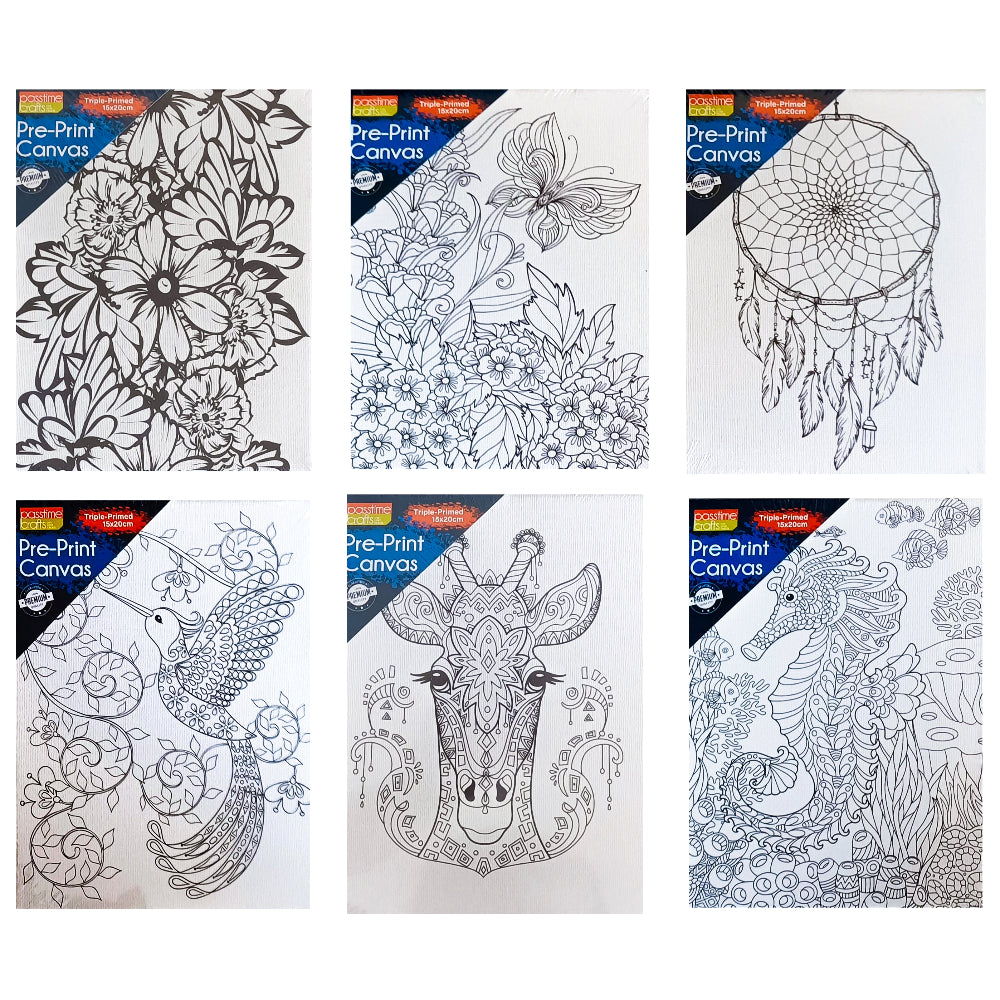 Canvas Colour-in Print - Dollars and Sense