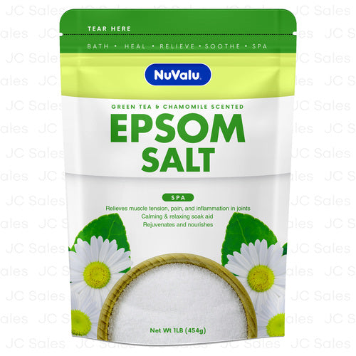 Nuvalu Epsom Salt - Green Tea & Chamomile - Dollars and Sense