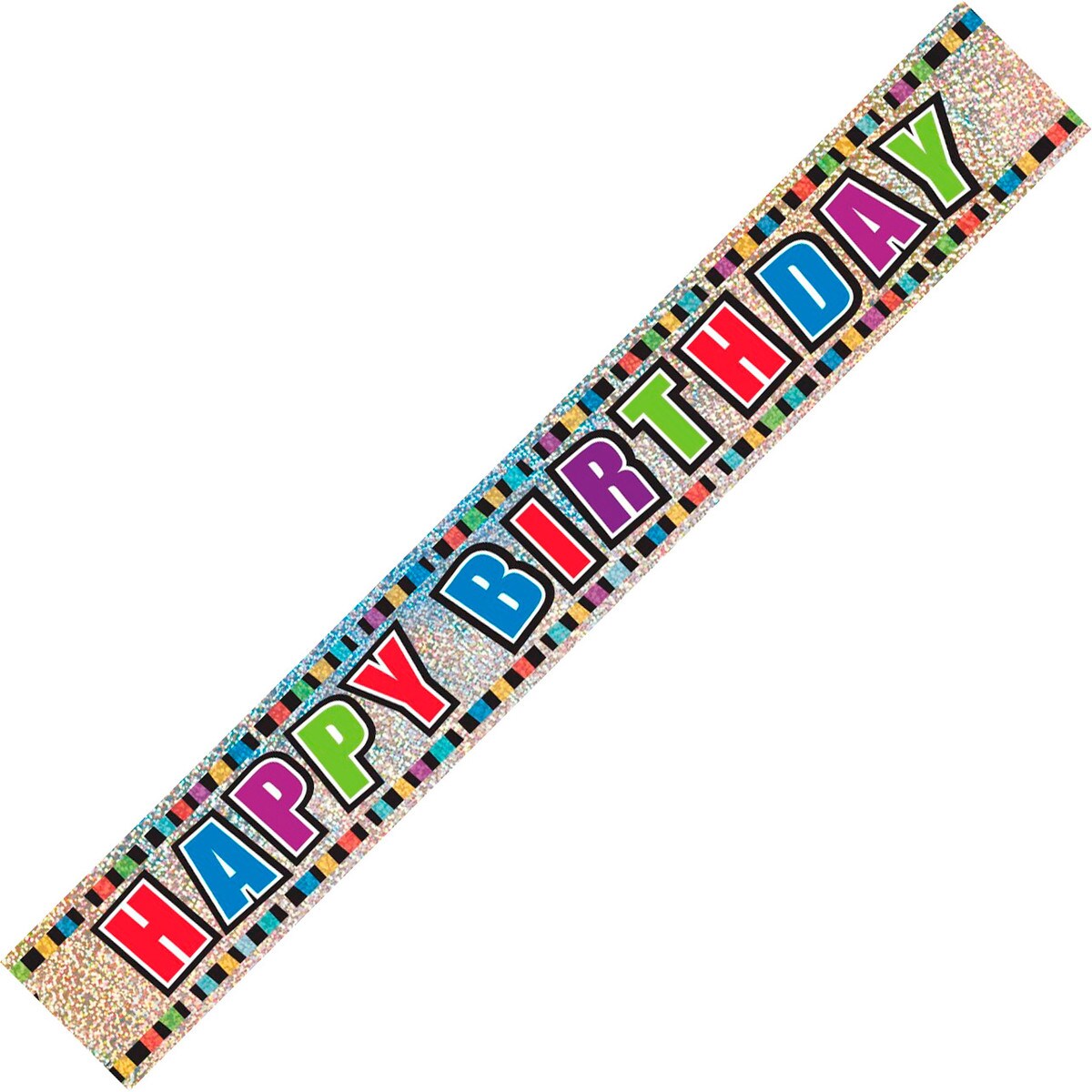 Happy Birthday Foil Banner - Colours - Dollars and Sense