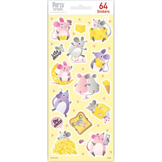 Sticker Sheet - Mice SKU 128152.01SS - Dollars and Sense
