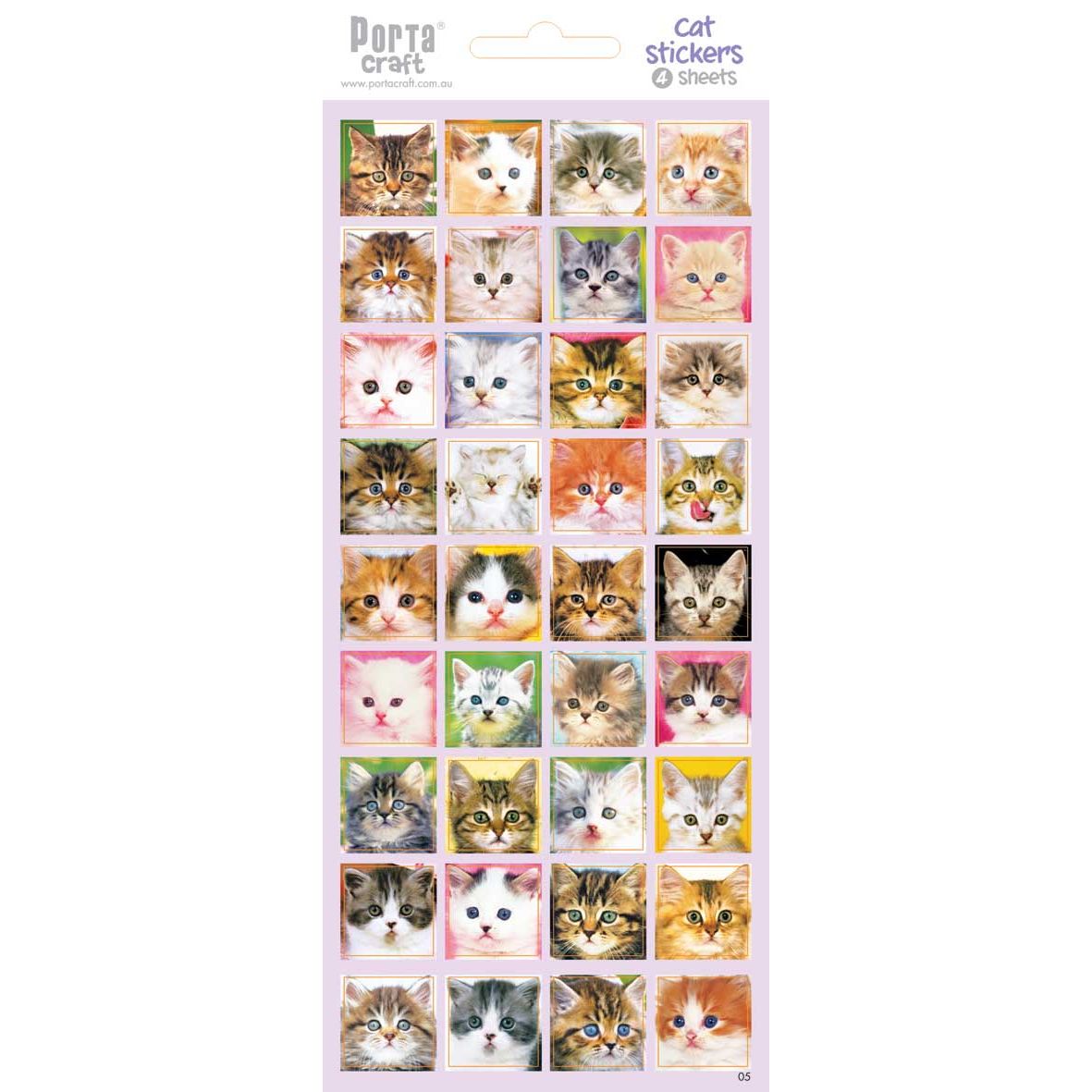 Sticker Sheet - Cats SKU 128152.05D - Dollars and Sense