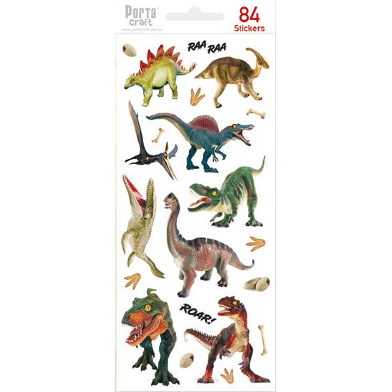 Sticker Sheet - Dinosaurs SKU 128152.06M - Dollars and Sense