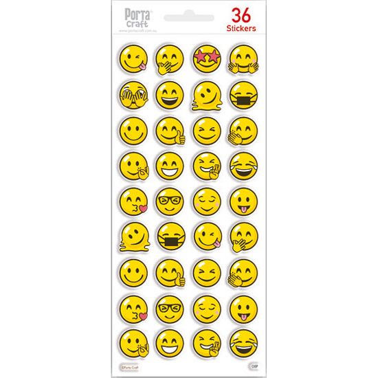 Sticker Sheet - Face Emoji SKU 128152.08P - Dollars and Sense