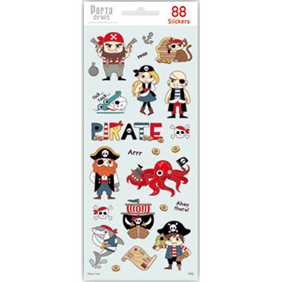 Sticker Sheet - Pirates SKU 128152.13Q - Dollars and Sense