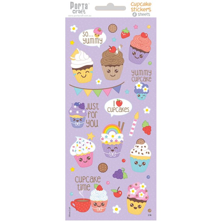 Sticker Sheet - Cupcakes - Dollars and Sense