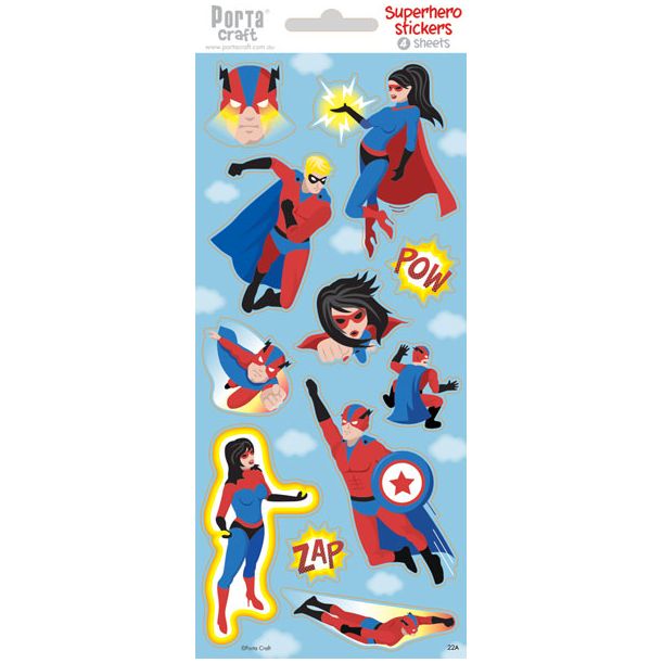 Sticker Sheet - Super Heroes - Dollars and Sense