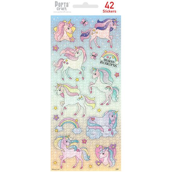 Sticker Sheet - Unicorns - Dollars and Sense