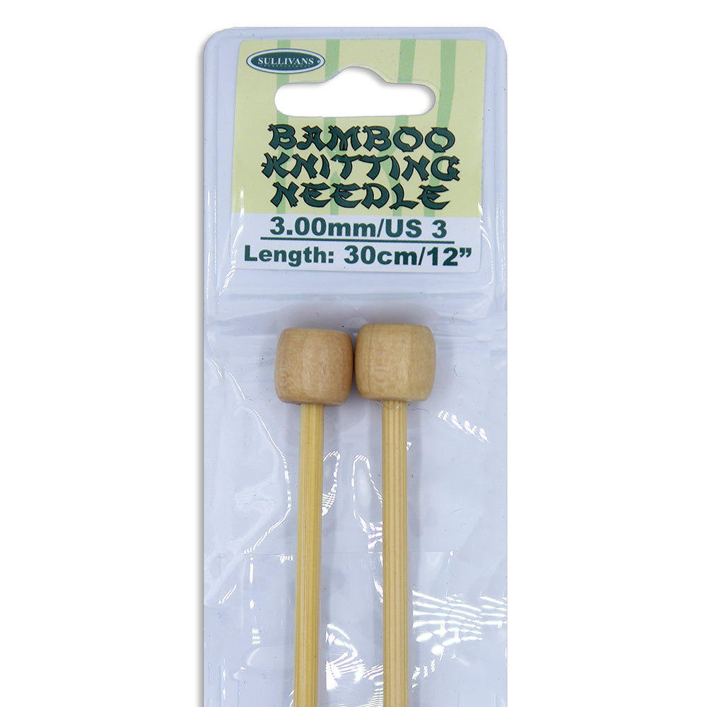 Bamboo Knitting Needles 30cm - 3mm - Dollars and Sense