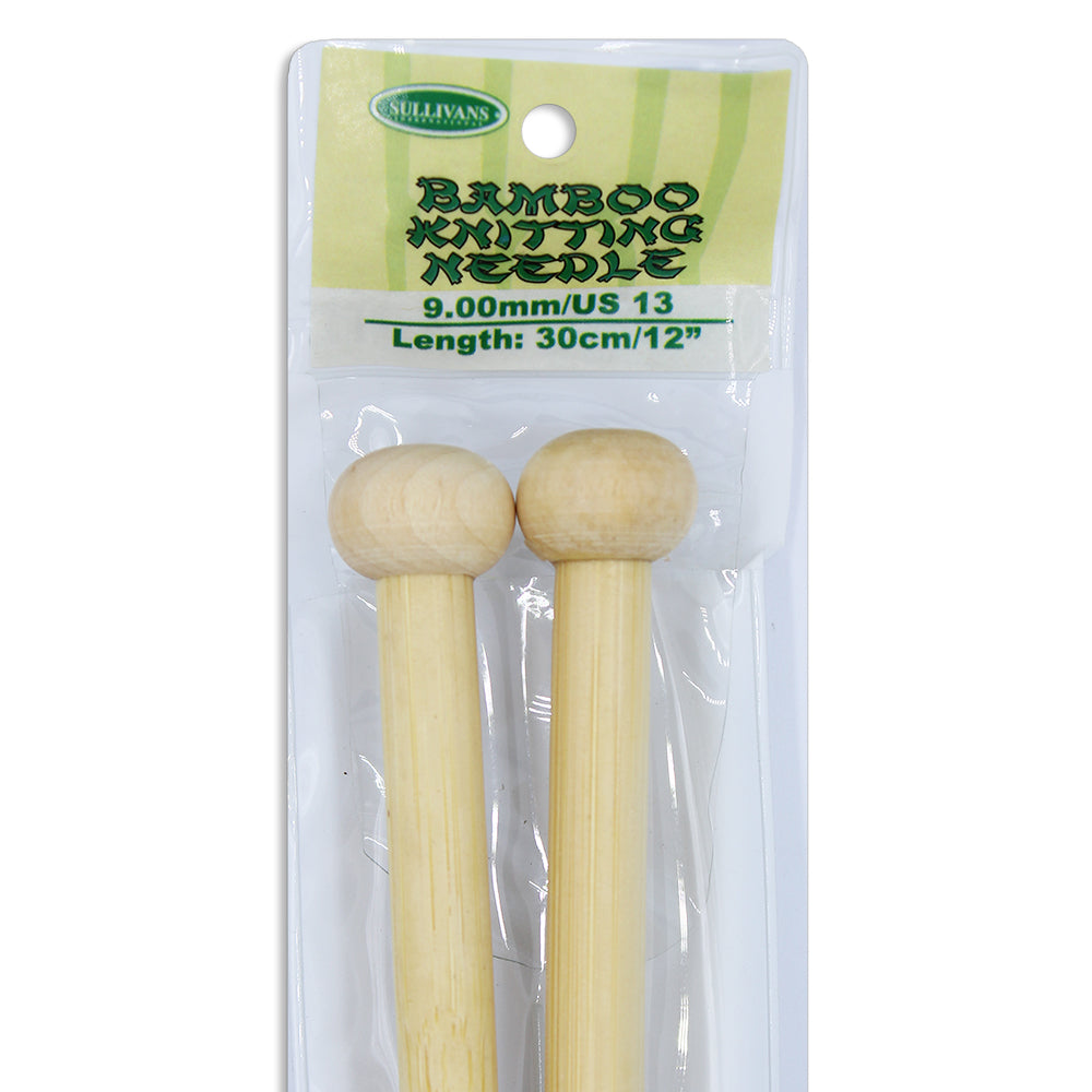 Bamboo Knitting Needles 30cm - 9mm - Dollars and Sense