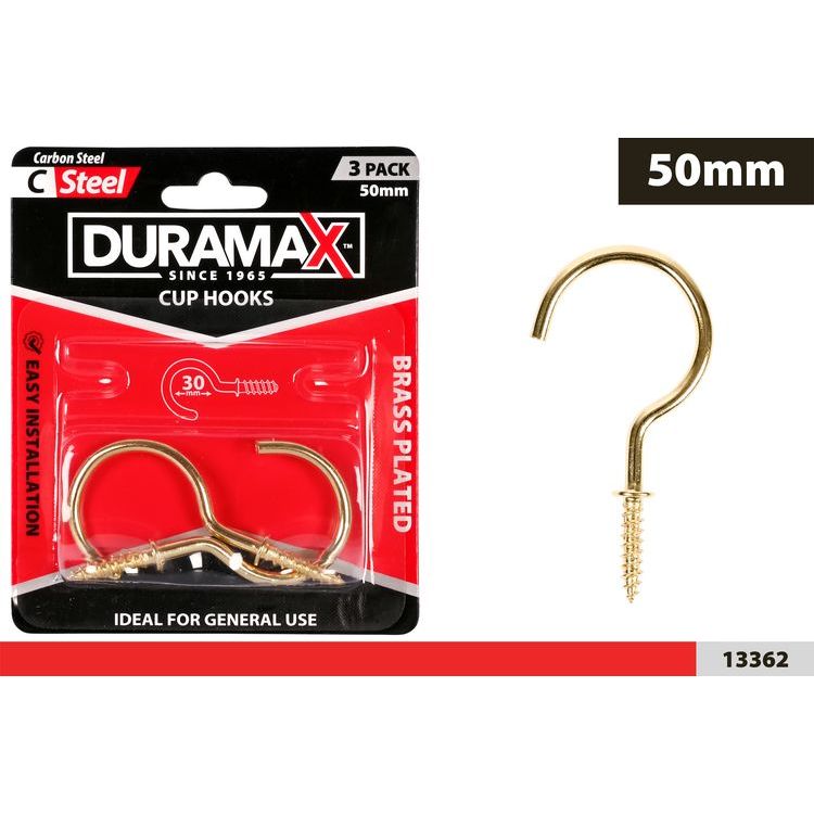 Cup Hooks - Brass