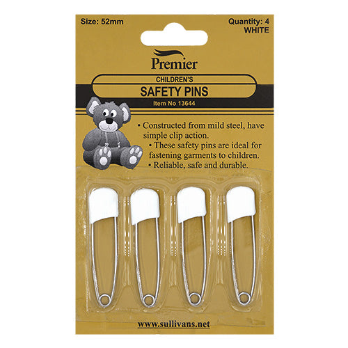 Child Safety Pins - White - Dollars and Sense