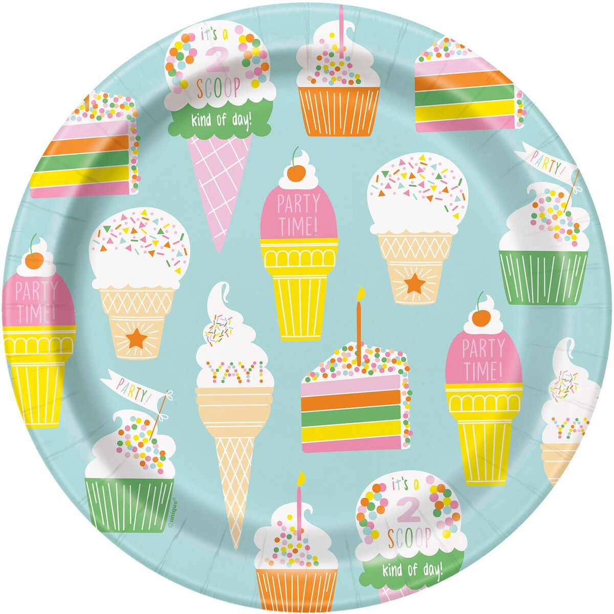 Party Time Dinner Paper Plates - Rainbow Pastel - Dollars and Sense