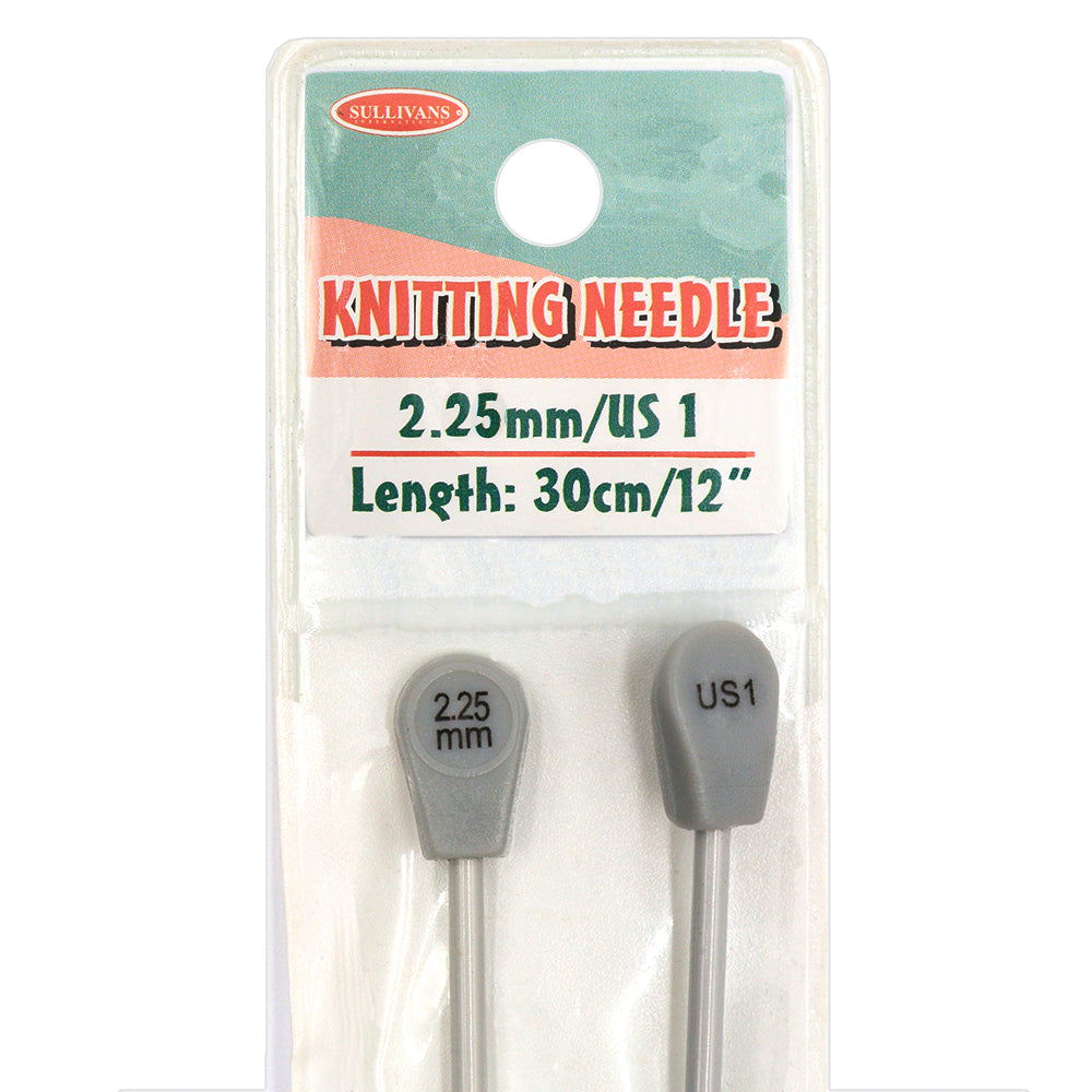 Knitting Needles Grey 30cm - 2.25mm - Dollars and Sense