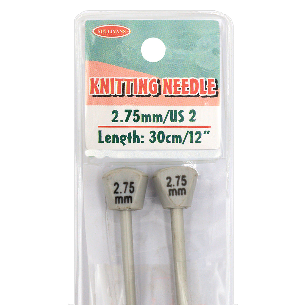 Knitting Needles Grey 30cm - 2.75mm - Dollars and Sense
