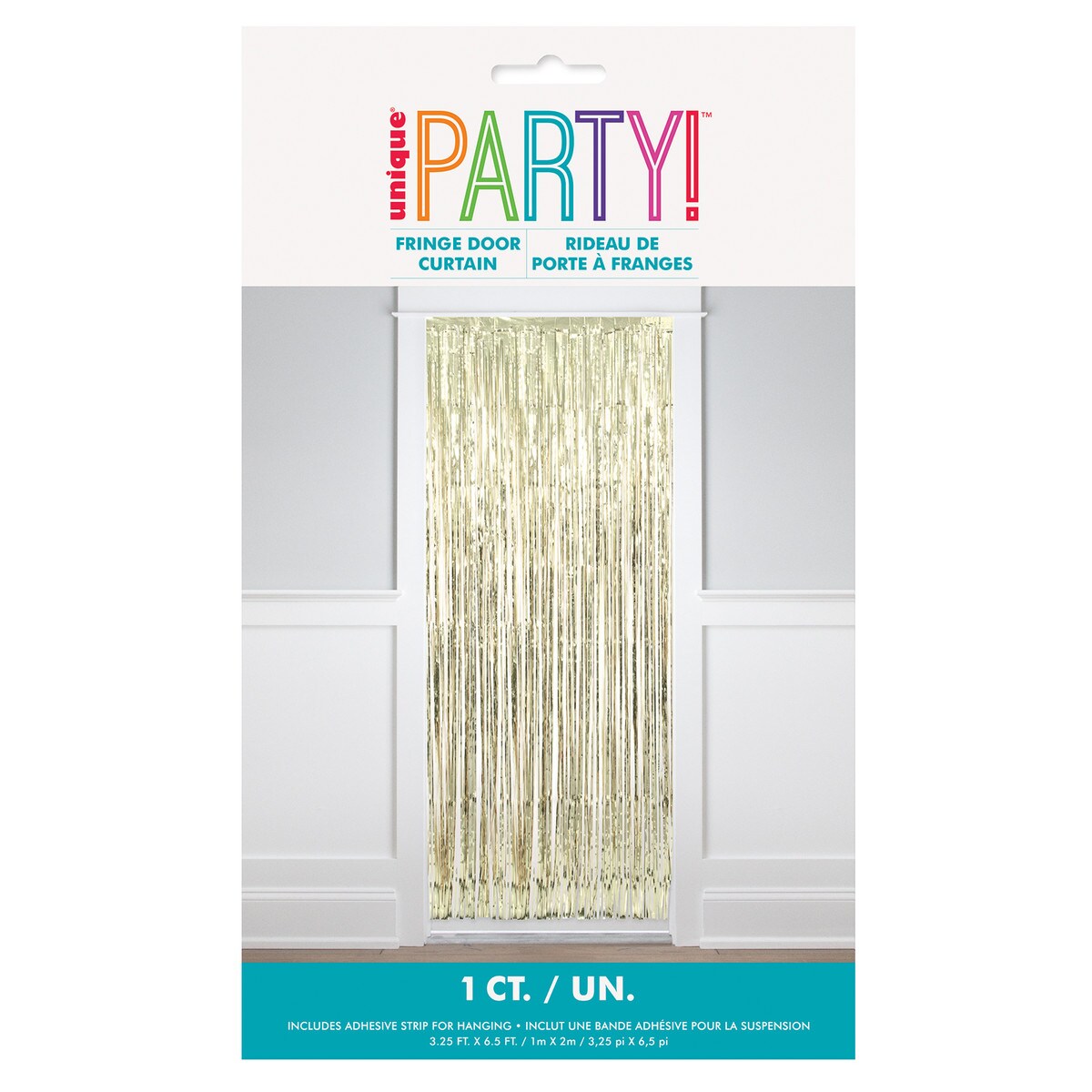 Foil Fringe Door Curtain - Gold - Dollars and Sense