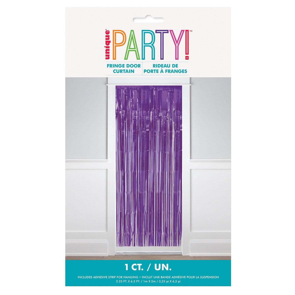 Foil Fringe Door Curtain - Deep Purple - Dollars and Sense