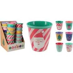 1PC XMAS MELAMINE MUG 290ML 6ASST