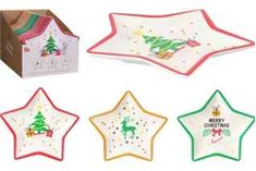 1PC MELAMINE STAR PLATE 18CM 3ASS