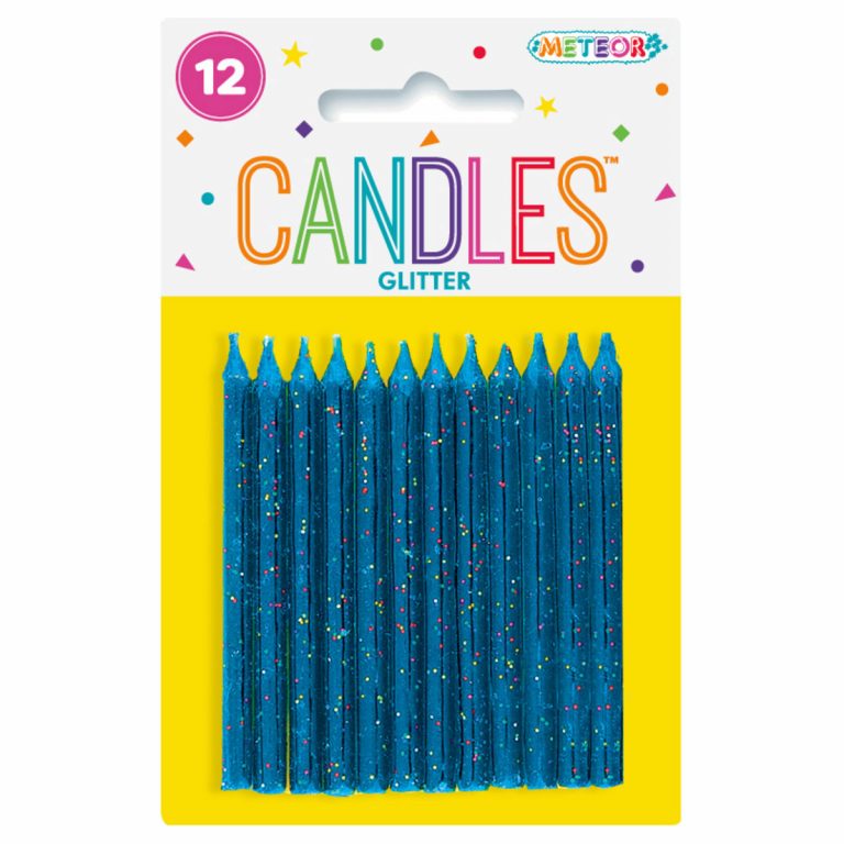 Glitter Birthday Candles - Blue - Dollars and Sense