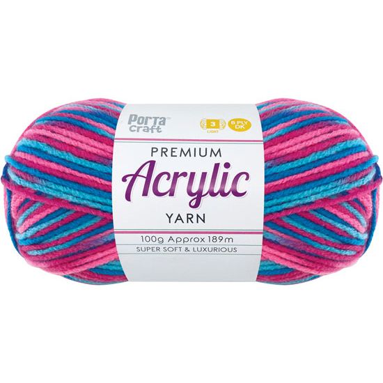 Acryl Yarn 100g 189m 8 Ply Multi 19 Enchantment SKU 194287 - Dollars and Sense