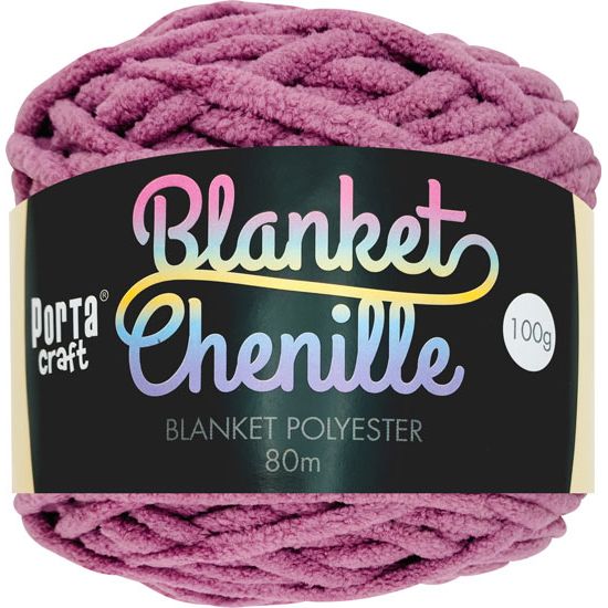 Chenille Blanket Yarn 100g 80m Solid 27 RazzmicBry