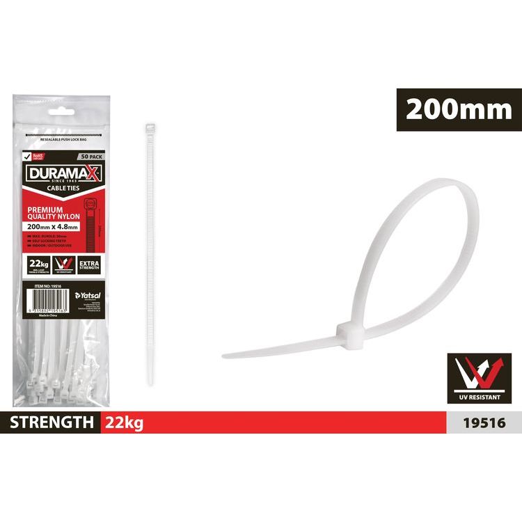 Cable Ties - White - Dollars and Sense