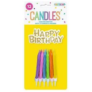 Happy Birthday Candles & Cake Topper - Gold - Dollars and Sense