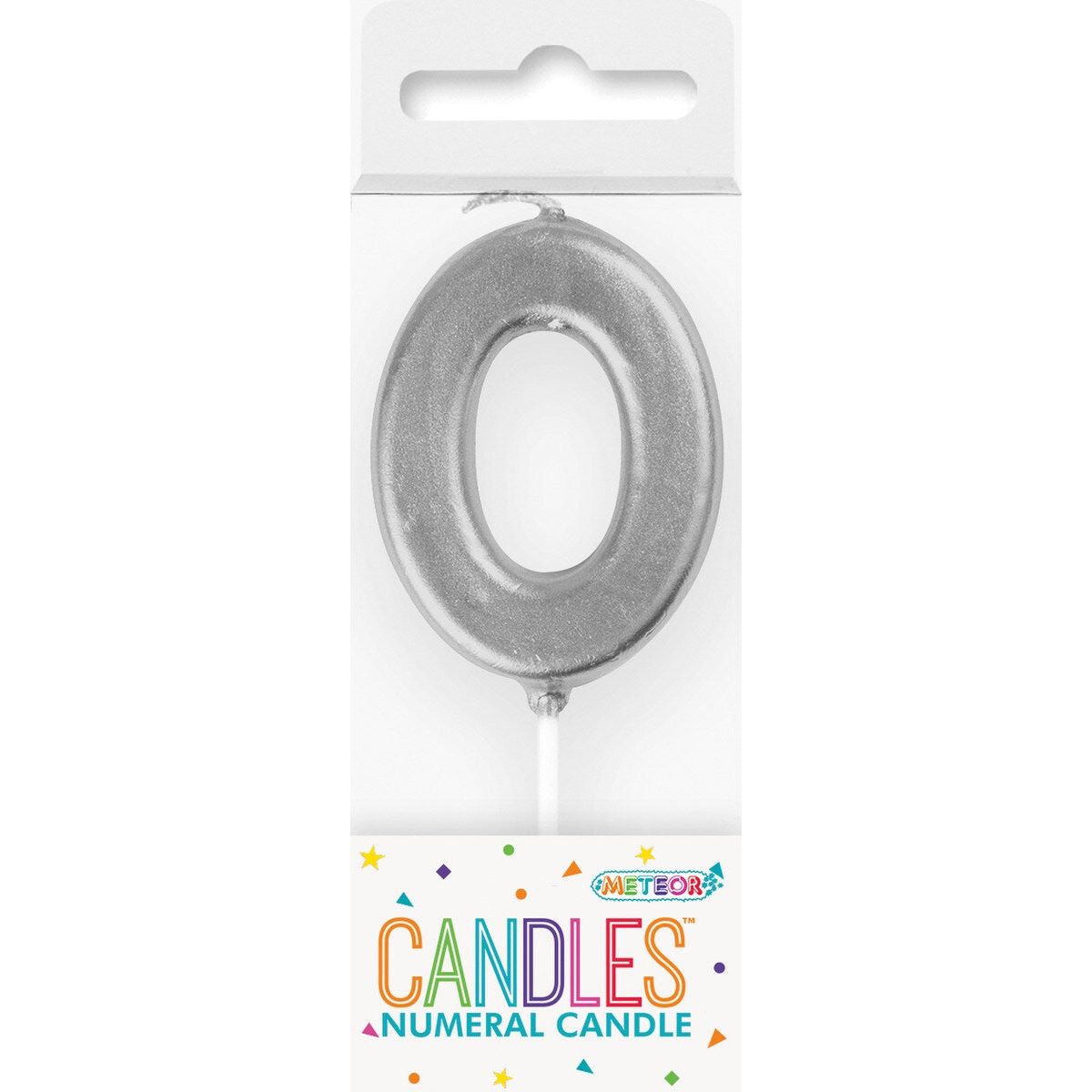 Birthday Candle Mini Pick Number 0 - Silver - Dollars and Sense
