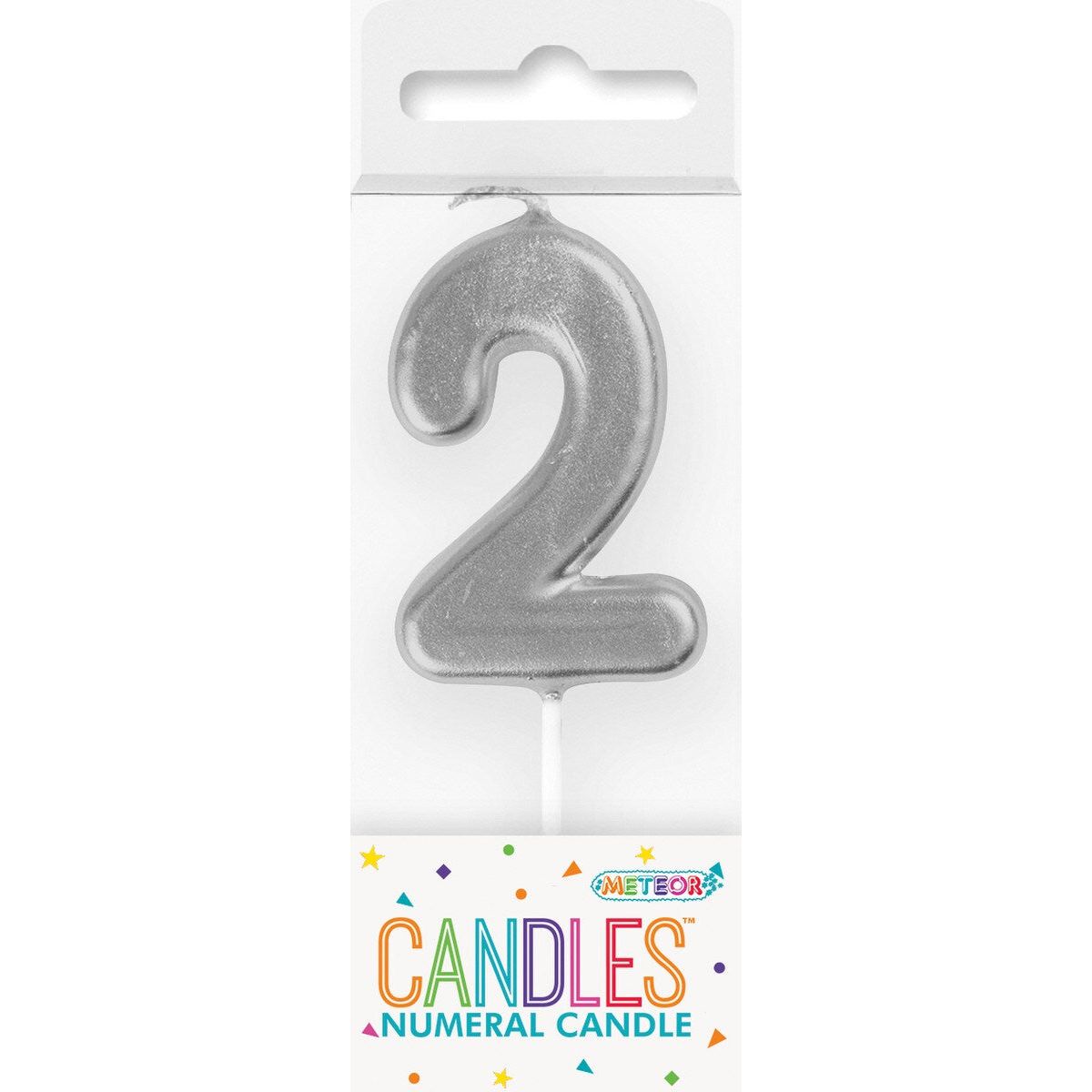 Birthday Candle Mini Pick Number 2 - Silver - Dollars and Sense